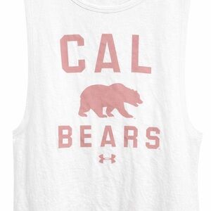 Under Armour UC Berkeley Cal Bears Women’s NWT WHITE PINK MAUVE TANK TOP MEDIUM